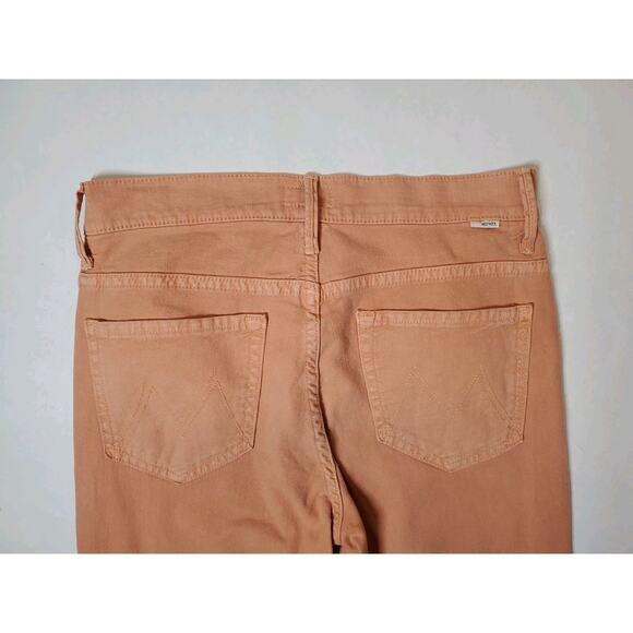 MOTHER The Insider Ankle Fray Jeans 28 Terracotta Crop Flare Bootcut - Picture 8 of 16